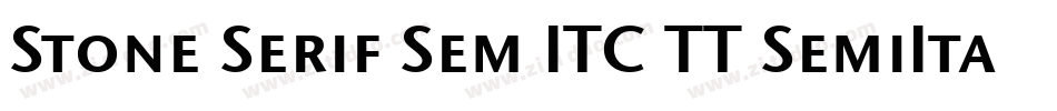 Stone Serif Sem ITC TT SemiIta字体转换